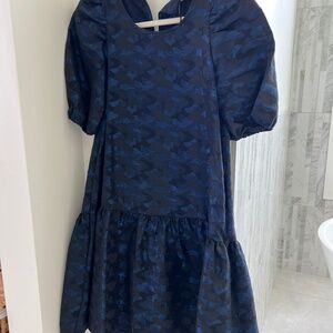Black and Navy Dress with sheen - size s